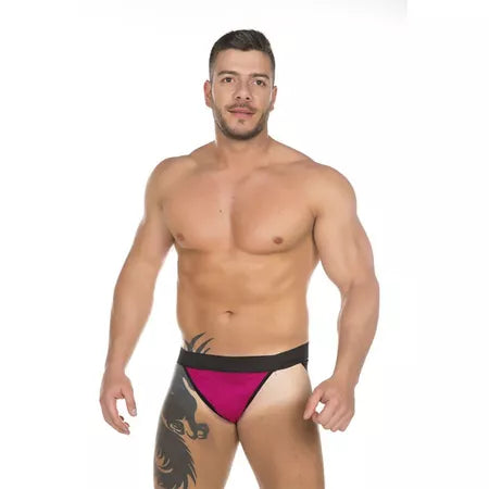 CUECA JOCK STRAPY (PS1109) - MAGENTA C/ PRETO