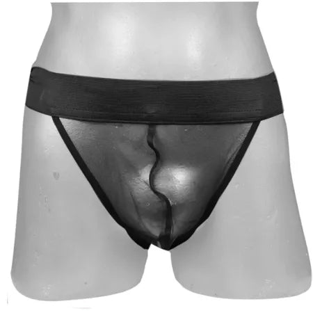 CUECA JOCKSTRAP EM TULE (GS1101) - PRETO