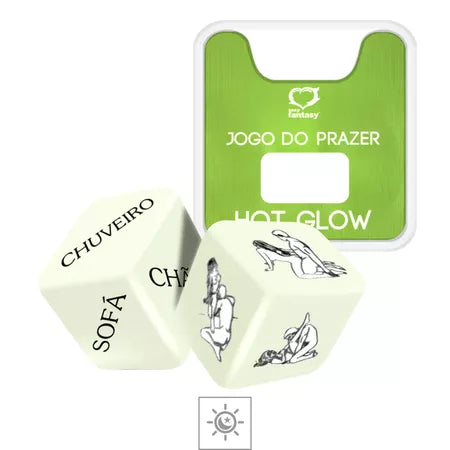 DADO DUPLO GLOW BRILHA NO ESCURO (BR007-16410) - JOGO DO PRAZER HOT