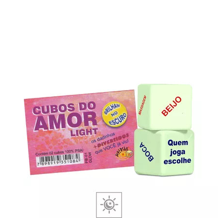 DADO DUPLO BRILHA NO ESCURO (DC-ST268) - CUBOS DO AMOR LIGHT